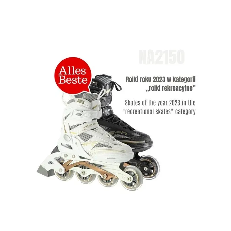 NA2150 BLACK-GOLD SIZE 37 IN-LINE SKATES NILS EXTREME