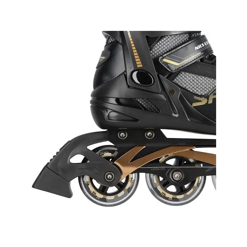 NA2150 BLACK-GOLD SIZE 45 IN-LINE SKATES NILS EXTREME