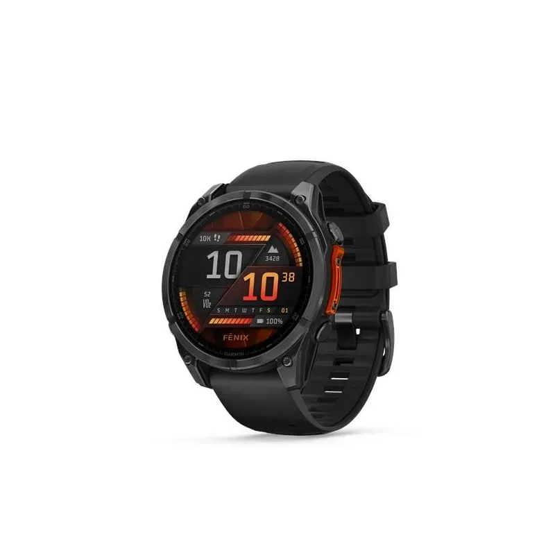 Garmin fenix 8 AMOLED часы, 47 мм, черный с черным ремешком