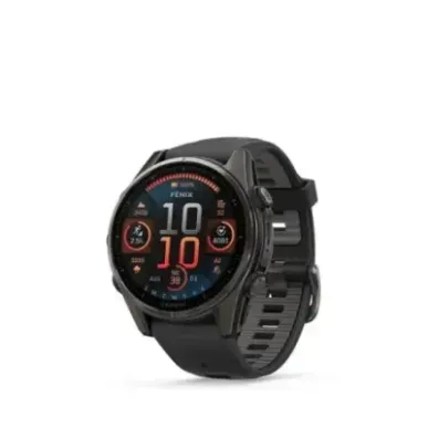 Garmin fenix 8 AMOLED Sapphire Часы, 43 мм, Серый с силиконовым ремешком черного