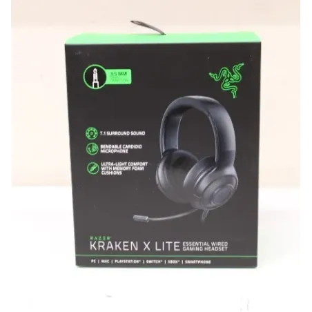 SALE OUT. Razer Kraken X Lite Gaming Headset, Over-Ear, Wired, Microphone, Black Razer Kraken X Lite Wired |