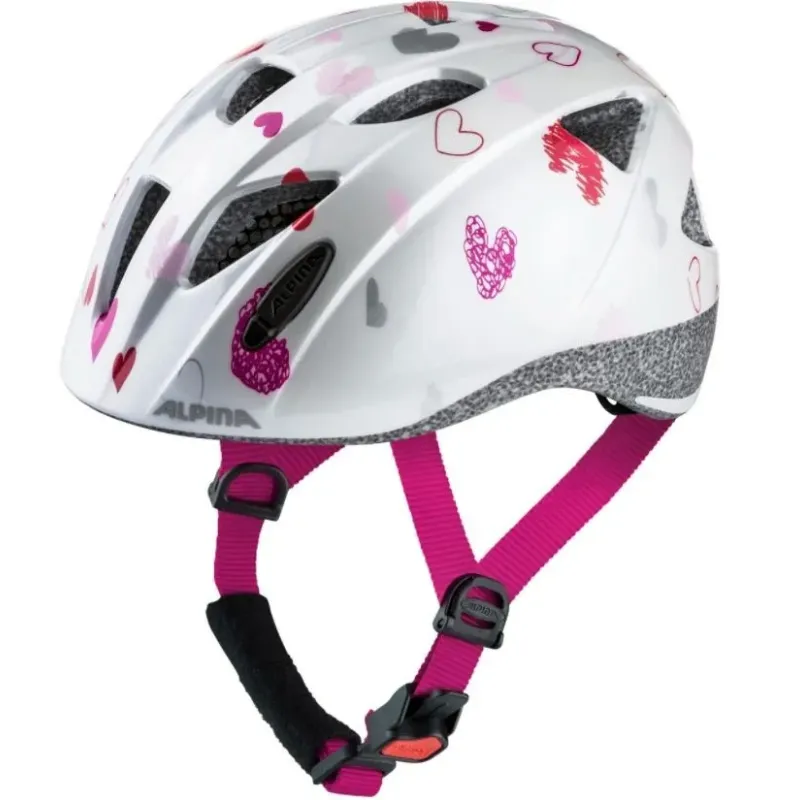 Bike helmet Alpina Ximo, white in hearts, 49-54