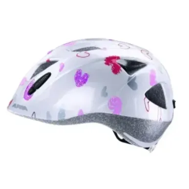 Bike helmet Alpina Ximo, white in hearts, 49-54