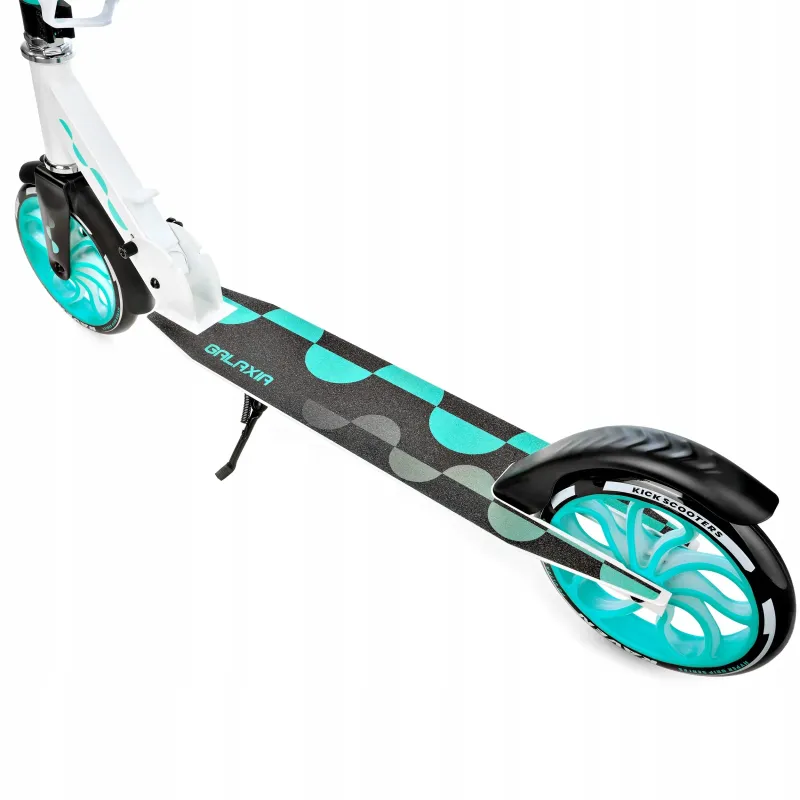 LED Tõukeratas Raven Galaxia White/Mint 200mm pudelihoidjaga+kell