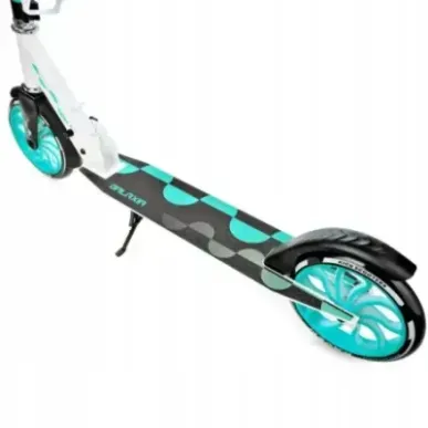 LED Tõukeratas Raven Galaxia White/Mint 200mm pudelihoidjaga+kell