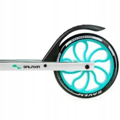 LED Tõukeratas Raven Galaxia White/Mint 200mm pudelihoidjaga+kell