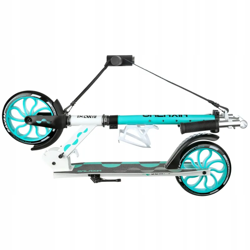 LED Tõukeratas Raven Galaxia White/Mint 200mm pudelihoidjaga+kell