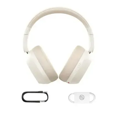 Baseus Bass 35 Max Headphones Wired &amp Wireless Head-band Music USB Type-C Bluetooth Beige