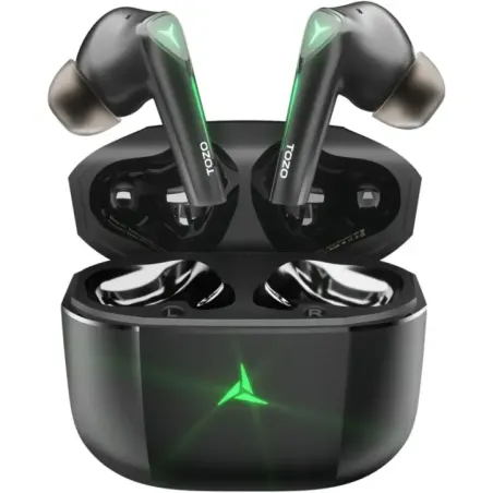 TOZO Gaming Pods True Wireless Stereo (TWS) In-Ear USB Type-C Bluetooth Gaming Headset Black