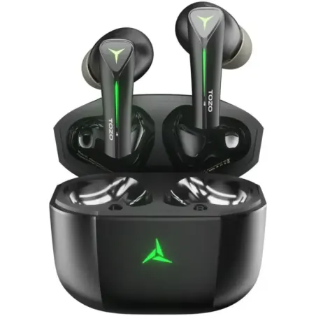 TOZO Gaming Pods True Wireless Stereo (TWS) In-Ear USB Type-C Bluetooth Gaming Headset Black