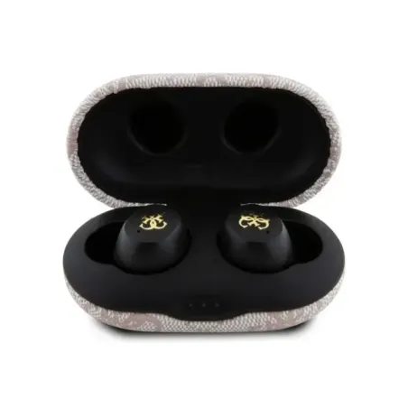 Guess GUTWSP4EGP TWS Bluetooth Earphones + ENC Dock Pink/Pink 4G Metal