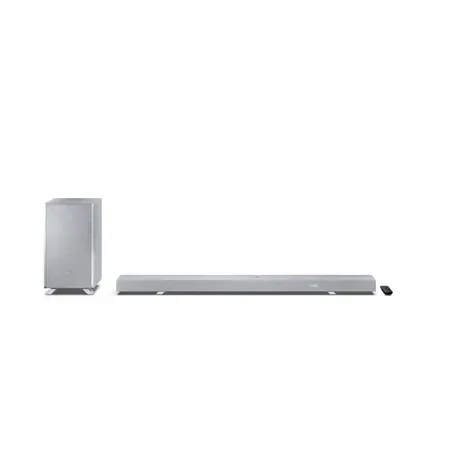 Sharp HT-SBW55121(SL) Q 5.1.2 Dolby Atmos/ DTS:X Soundbar with Wireless Subwoofer, Silver Sharp