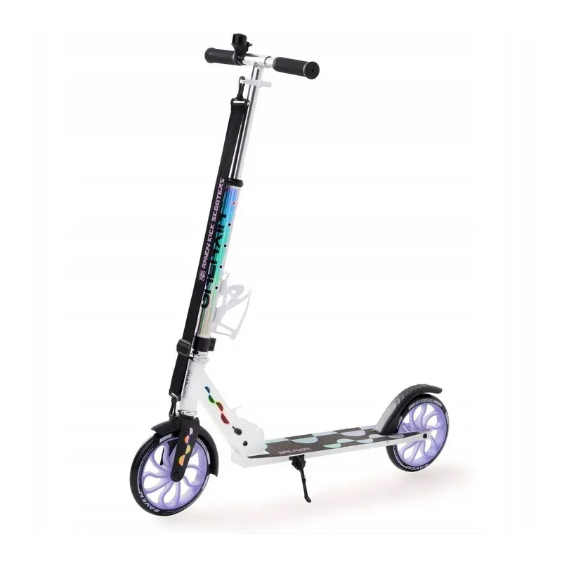 Складной самокат Raven Galaxia Holo 200mm LED колеса с держателем для бутылки