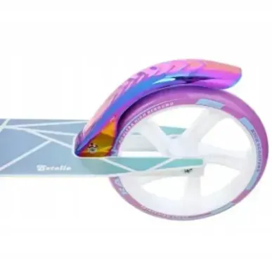 Самокат для девочки Raven Estelle PRO White 200mm, ручным тормозом,  передней