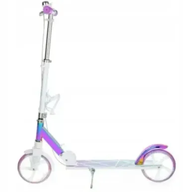 Самокат для девочки Raven Estelle PRO White 200mm, ручным тормозом,  передней