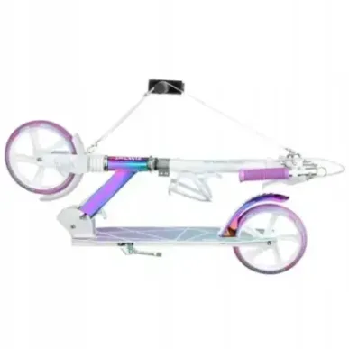 Самокат для девочки Raven Estelle PRO White 200mm, ручным тормозом,  передней