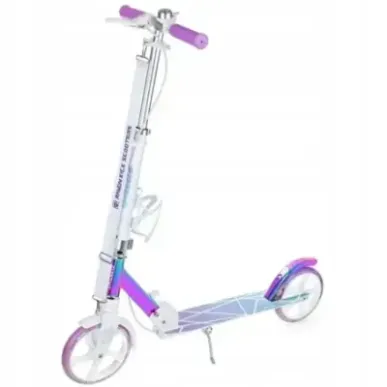 Самокат для девочки Raven Estelle PRO White 200mm, ручным тормозом,  передней