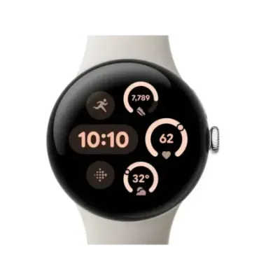 Google Pixel Watch 3 AMOLED 41 mm Digital Touchscreen Silver Wi-Fi GPS (satellite)