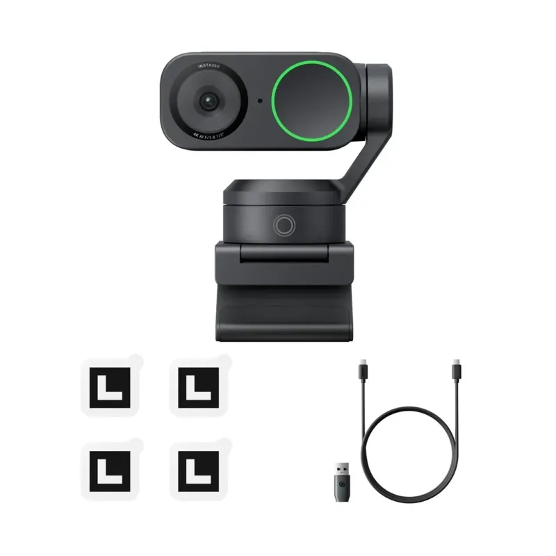 Insta360 Link 2 webcam 3840 x 2160 pixels USB Black
