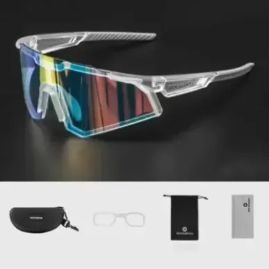 Rockbros SP291 UV400 white photochromic cycling glasses