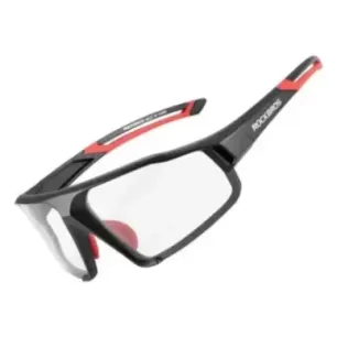 Rockbros SP216BK UV400 photochromic cycling glasses, black and red