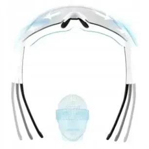 Photochromic cycling glasses with UV protection and corrective insert, Rockbros, white