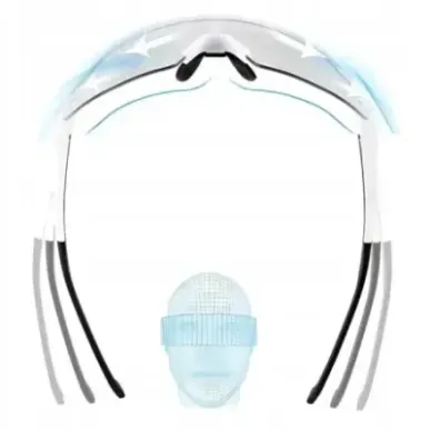 Photochromic cycling glasses with UV protection and corrective insert, Rockbros, white