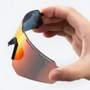 Rockbros 189114 polarised cycling glasses with UV protection and prescription insert, grey