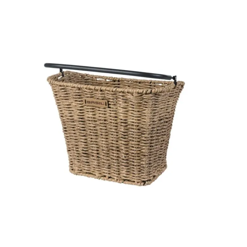 Jalgratta esikorv Basil Bremen Rattan Look KF, Seagrass, helepruun