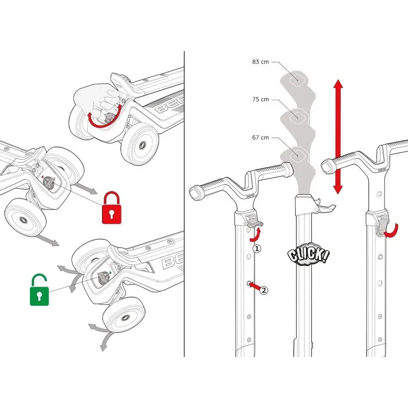 Самокат Berg Nexo, красный Самокат Berg Nexo, красный