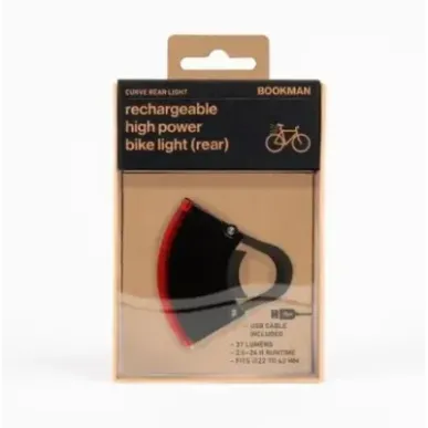BOOKMAN Curve Rear bicycle light Black, Red