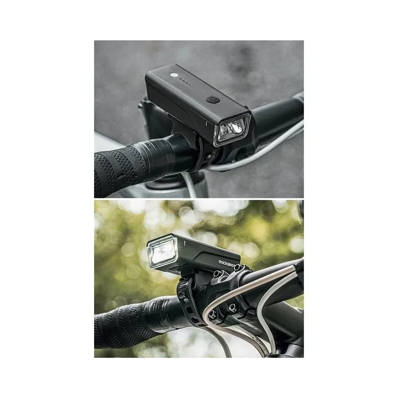 Rockbros Bike light + USB-C - USB-A cable 260 lm Black