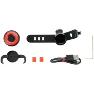 Rockbros Q5 black rear bicycle light with intelligent STOP system