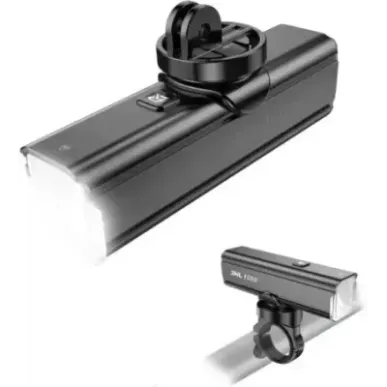 Rockbros RHL1000 24610002001 1000 lm front bike light + USB-C to USB-A cable, black