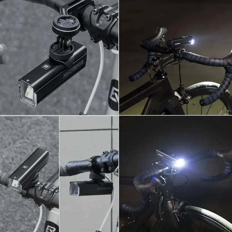 Rockbros RHL1000 24610002001 1000 lm front bike light + USB-C to USB-A cable, black