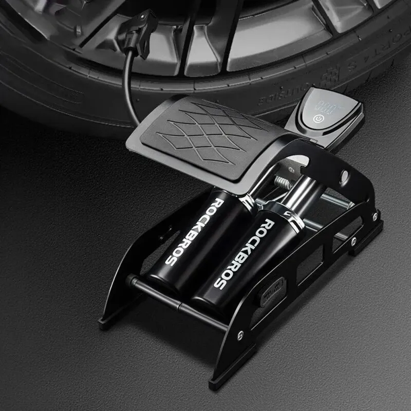 Rockbros 42430001001 black foot pump with display