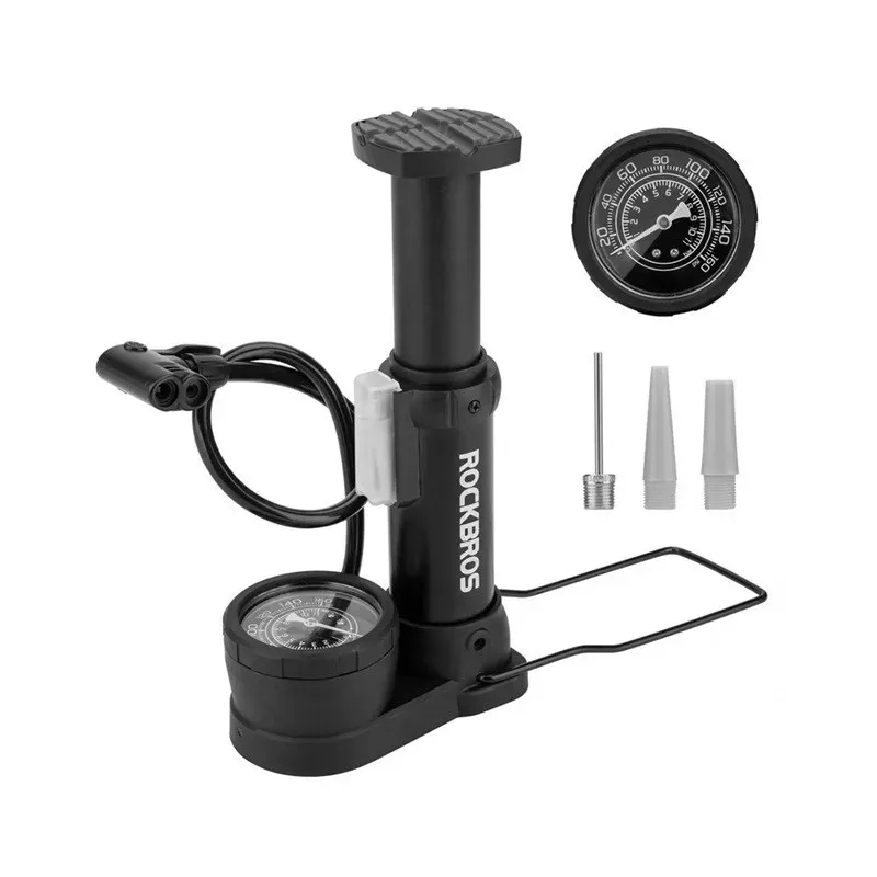 Rockbros 42610002001 Bicycle floor pump with pressure gauge Black