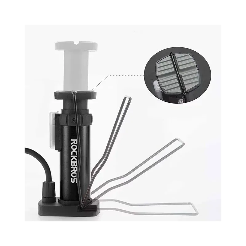Rockbros 42610002001 Bicycle floor pump with pressure gauge Black