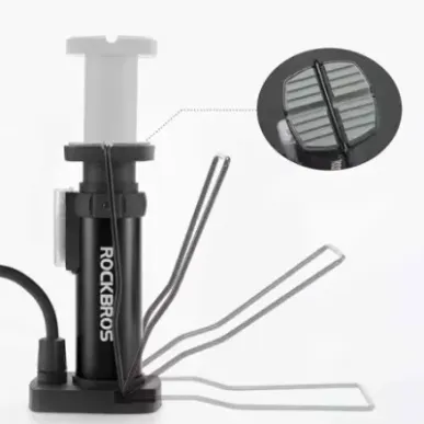 Rockbros 42610002001 Bicycle floor pump with pressure gauge Black