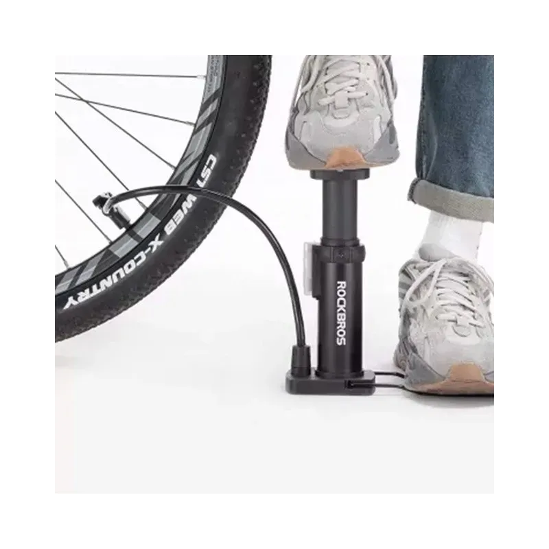 Rockbros 42610002001 Bicycle floor pump with pressure gauge Black