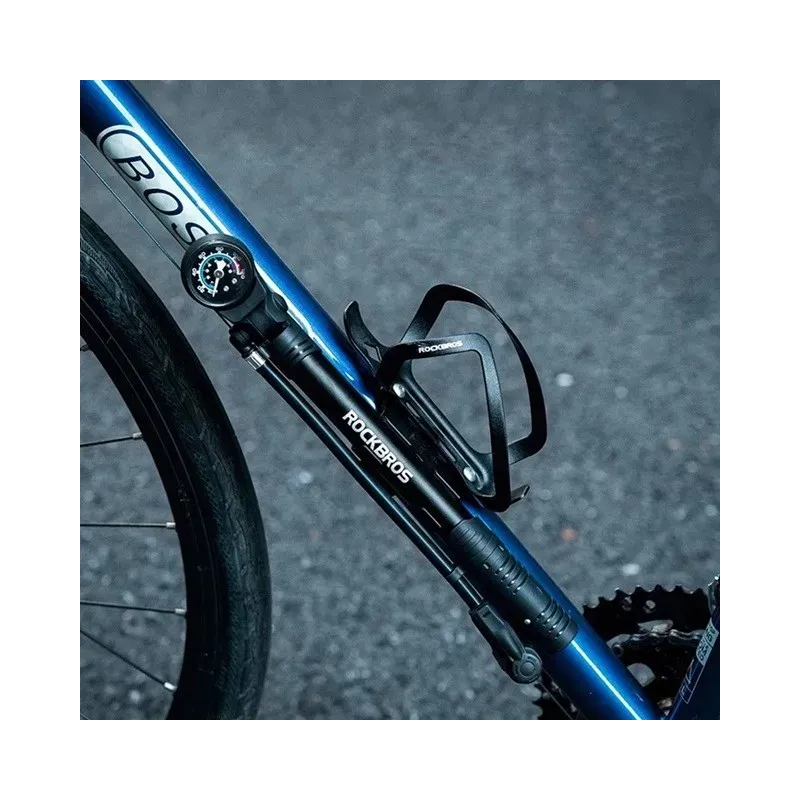 Rockbros 42310006001 Bicycle hand pump with pressure gauge Black