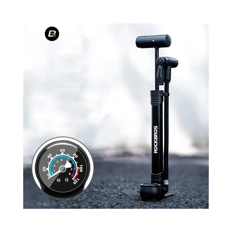 Rockbros 42310006001 Bicycle hand pump with pressure gauge Black