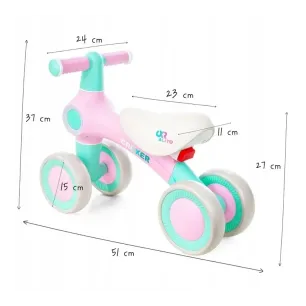 Четырехколесный беговел Croxer Alito Pink