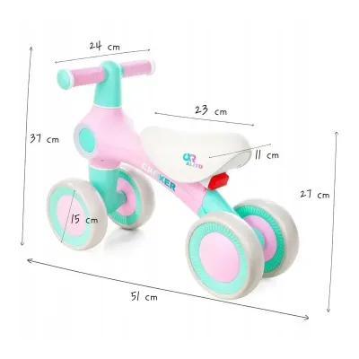 Четырехколесный беговел Croxer Alito Pink