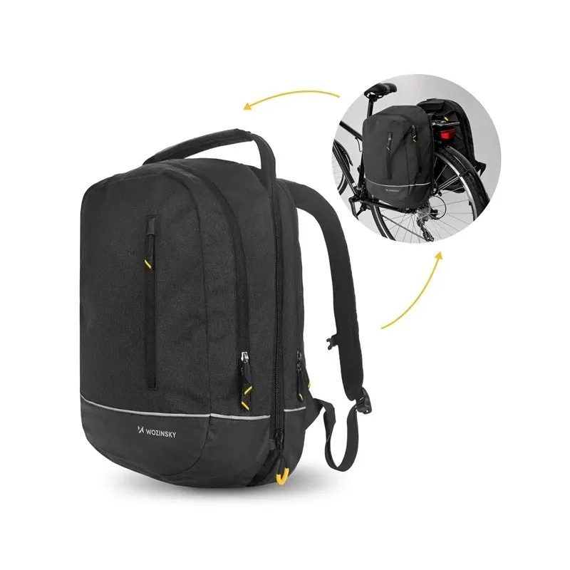 Wozinsky WBB30BK Bike bag/backpack for luggage rack 30l Black
