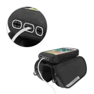 Wozinsky WBB7BK Bike bag for frame + detachable phone case Black