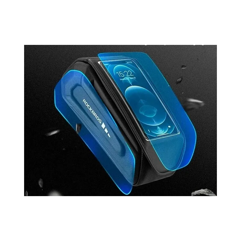 Rockbros Bike frame bag Phone pocket 1.7l Black