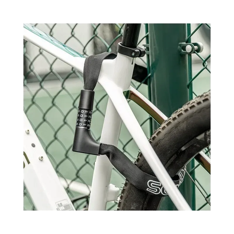 Rockbros Combination and key bike lock, 0.95 m, black