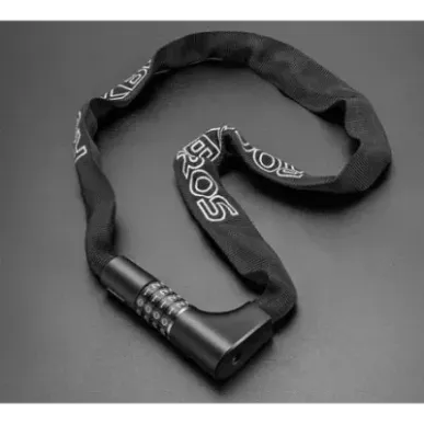 Rockbros Combination and key bike lock, 0.95 m, black