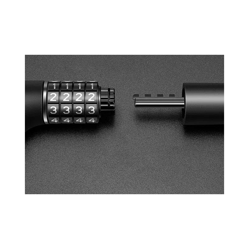 Rockbros Combination and key bike lock, 0.95 m, black